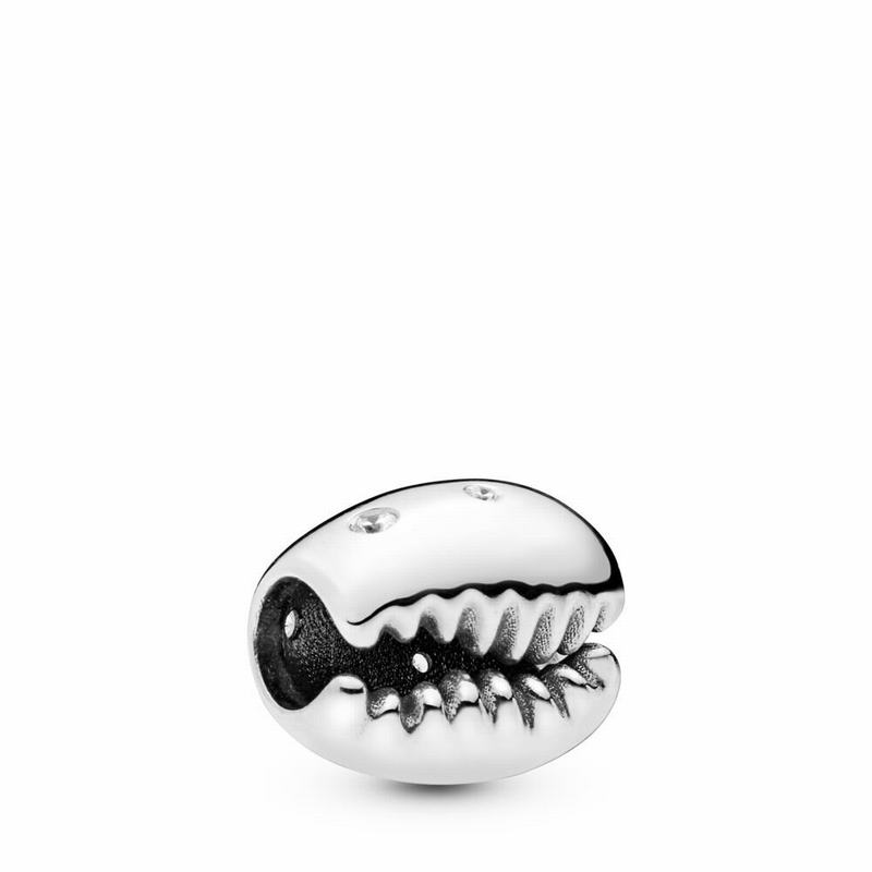 Pandora Sparkling Coffee Bean Shell Charm Silver Egypt YP3952160